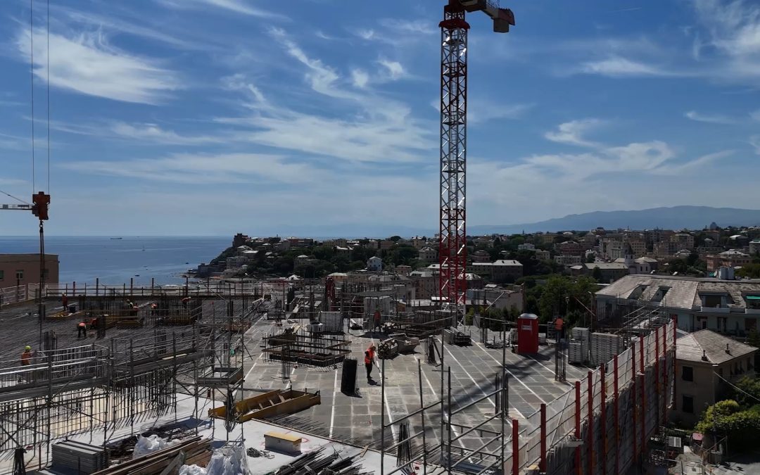 CANTIERE GASLINI: IL PADIGLIONE ZERO CRESCE, GIA’ VISIBILE IL QUARTO PIANO